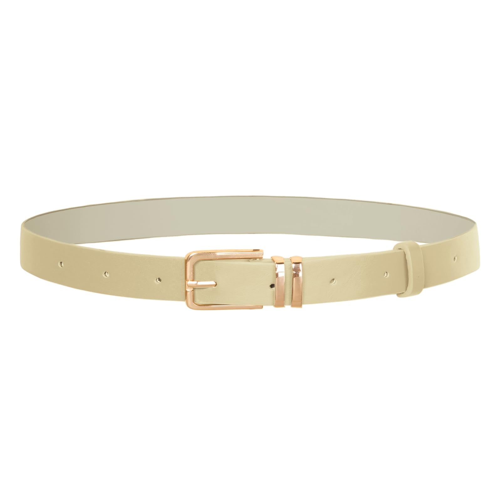 GRACE KARIN Belt for Women PU Leather Belt Skinny Classic Soft Leather Belt for Jeans Dresses Ladies Leather Belt Beige L