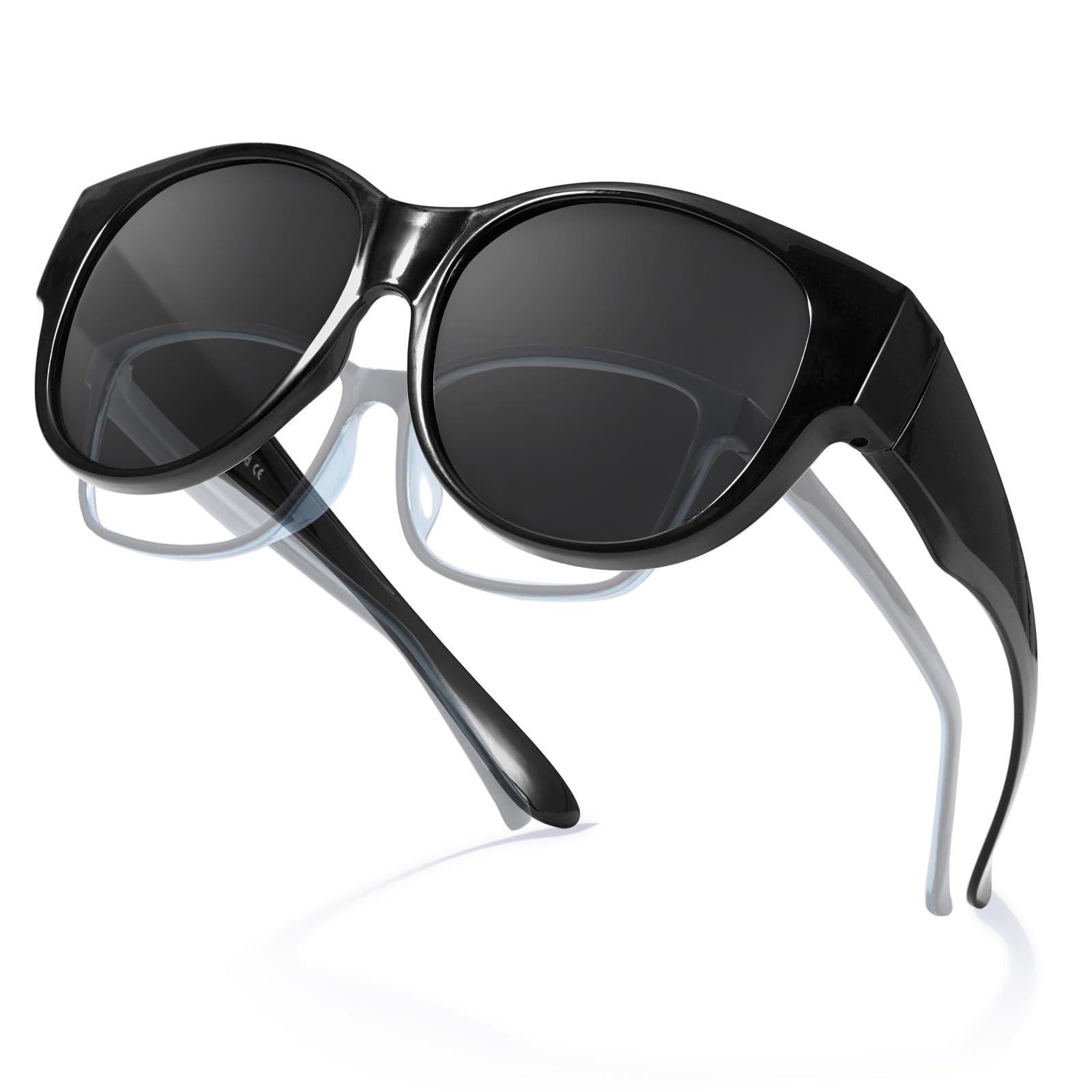 Xfeel Polarized Sunglasses Over Glasses for Women Trendy Shades Over Prescription Eyeglasses Sun Glasses