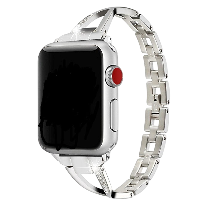 Apple Watch Band X-Type Stainless Steel with Diamonds
