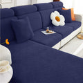 hyha Individual Couch Cushion Covers Stretch Sofa/Couch Seat Cushion Covers Magic Sofa Covers Washable Dog Couch Cushion Covers for Sofa with Elastic Bottom(Back Cover M Navy)