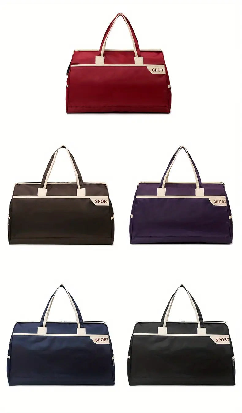 Trendy Men's Large Storage Zipper Duffle Handbag