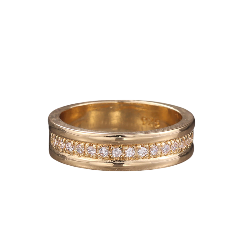 Trendy Electroplated Rhinestone Couple Rings Wholesale