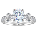 ONKAZO Moissanite Engagement Rings for Women 18K White Gold Plated Stealing Silver S925 Lab Created Diamond Anniversary Rings for Couples Wedding Bands for Her Promise Rings