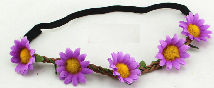 Chrysanthemum and Sunflower Hair Accessories Headband
