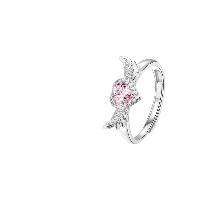 Sterling Silver Angel Wings Couple Rings