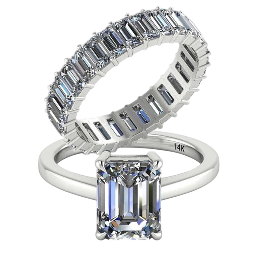 Fashionable Women's Platinum Zirconia Couple Rings