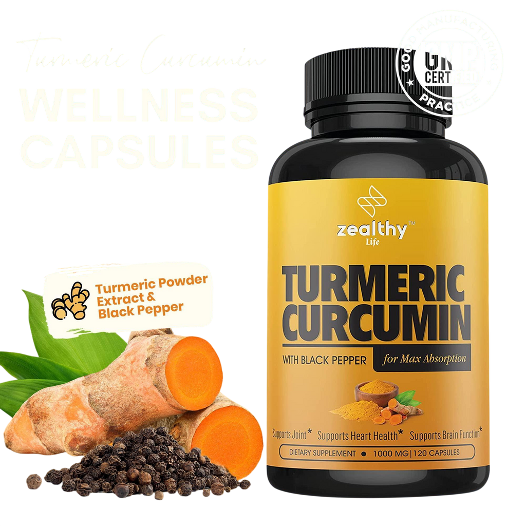 Turmeric Supplement Mood Mobility And Joint Support Supplement 1000 Mg 120 Pills