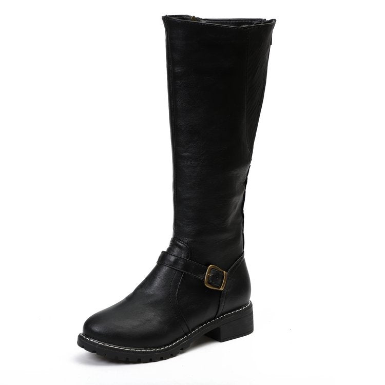 Knee-High Leather Riding Boots