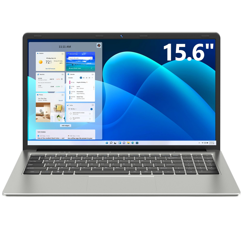 SGIN Laptop 15.6 Inch 4GB DDR4 128GB SSD Laptops Computer with Intel Celeron Quad Core Processor Intel UHD Graphics 600 Mini HDMI Webcam 2.4G/5GHz WiFi 2*USB3.2 Bluetooth4.2