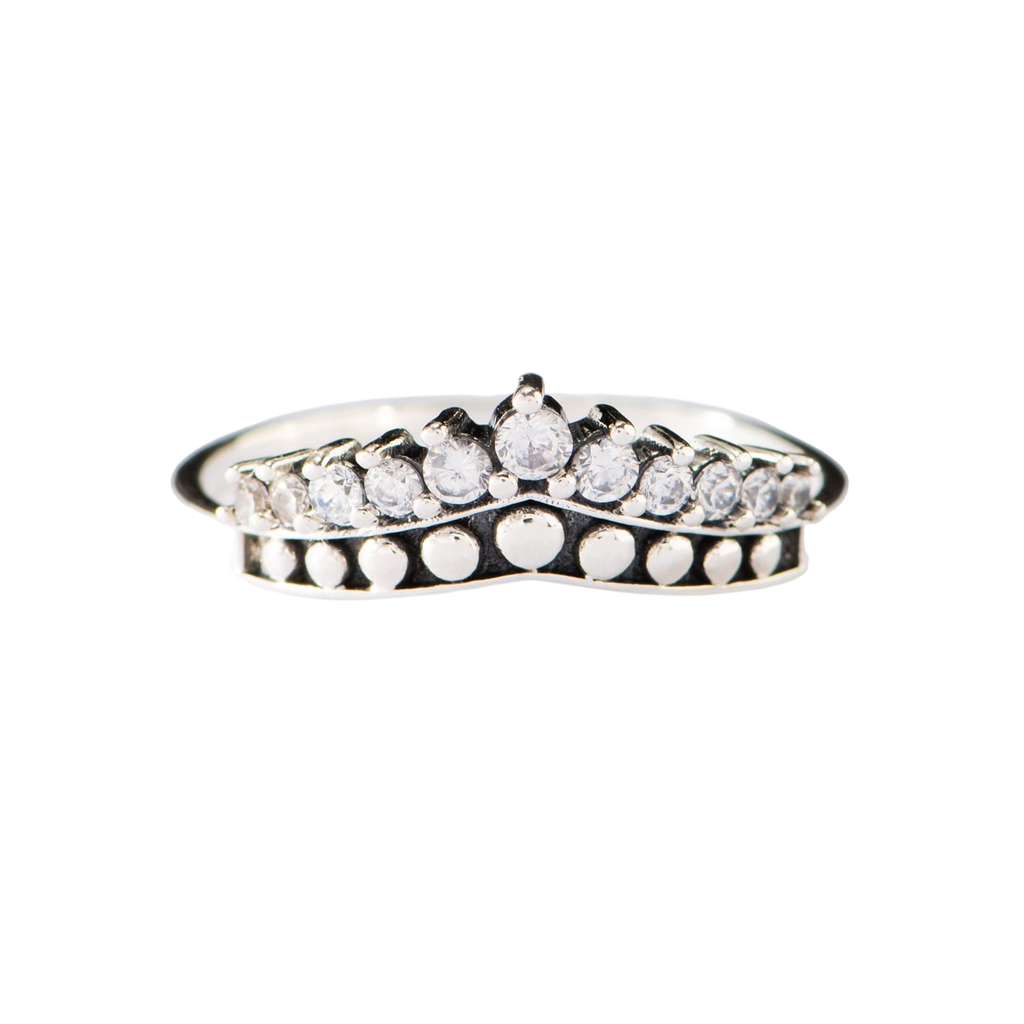 STORYJEWELLERY Story Jewellery Rings for Women Silver Princess Crown Tiara Rings for Women Birthday Gifts(P 12)