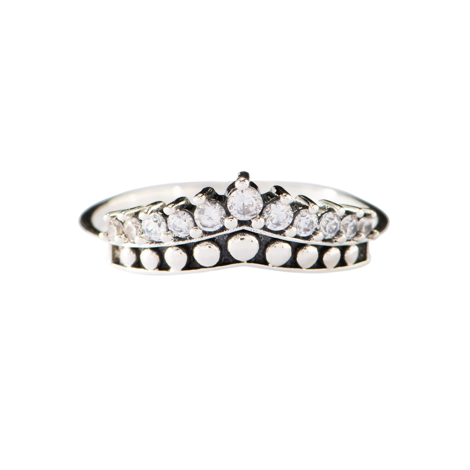 STORYJEWELLERY Story Jewellery Rings for Women Silver Princess Crown Tiara Rings for Women Birthday Gifts(P 12)