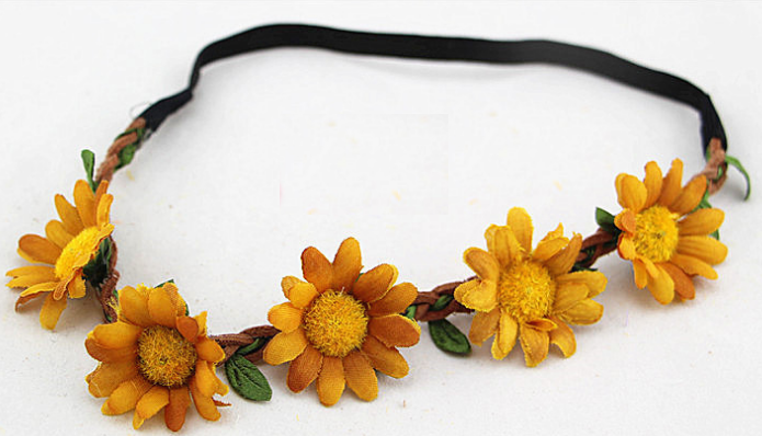 Chrysanthemum and Sunflower Hair Accessories Headband
