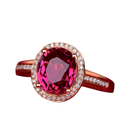 Red Crystal Ruby Gemstone Diamond Rings