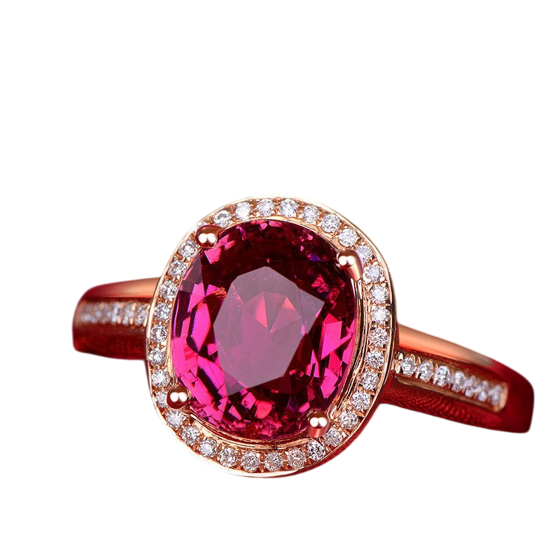 Red Crystal Ruby Gemstone Diamond Rings