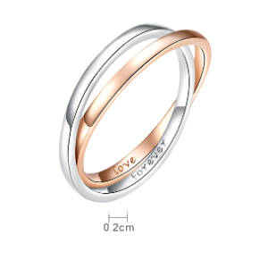 Couple Silver Ring Set - Stacking Rings