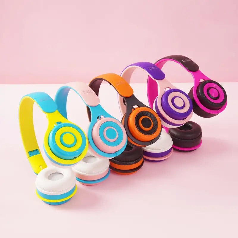 Portable Children's Bluetooth Folding Headset with Radio