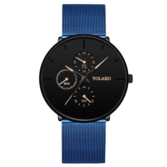 2025 Mens Luxury Watches For Men Business Casual Ultra Thin Clock Male Stainless Steel Mesh Belt Quartz Watch Relogio Masculino
