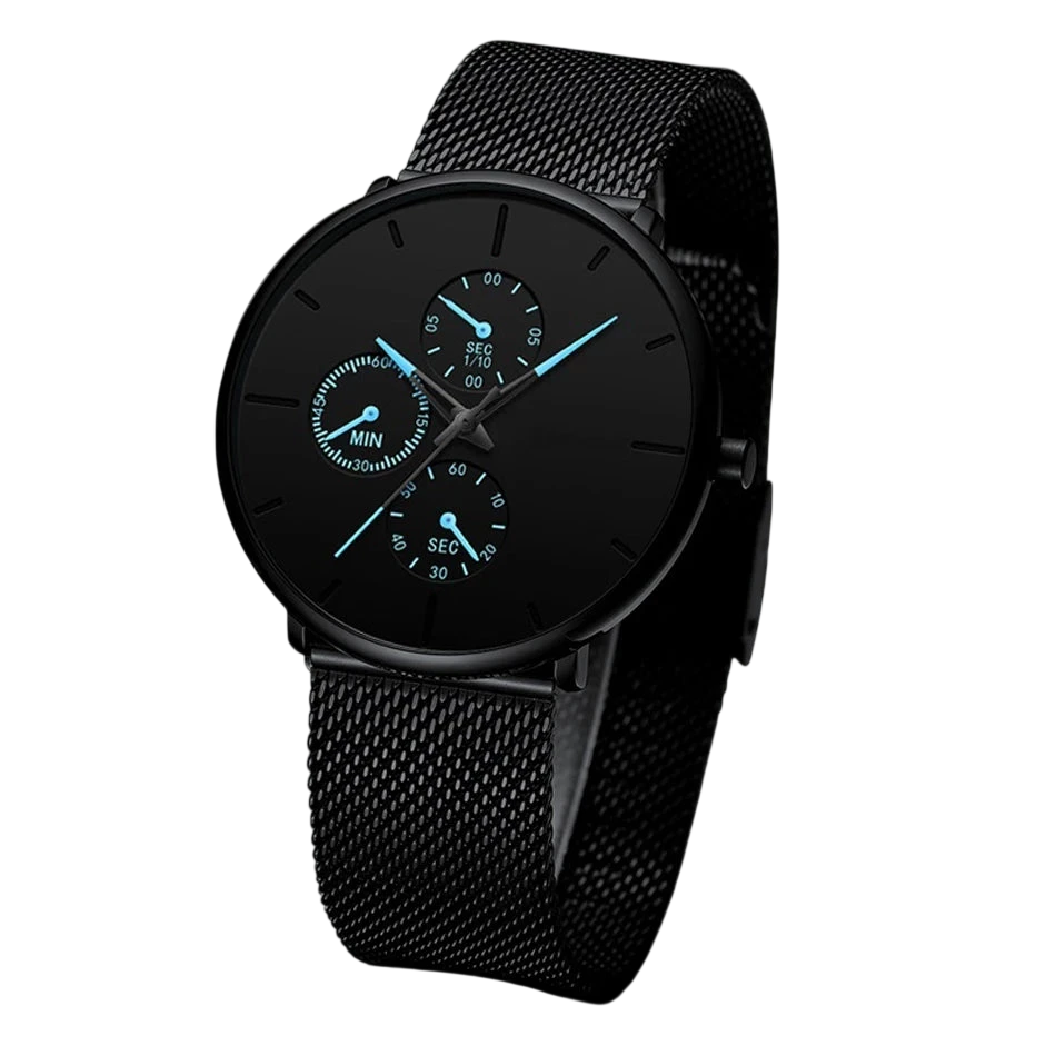 2025 Mens Luxury Watches For Men Business Casual Ultra Thin Clock Male Stainless Steel Mesh Belt Quartz Watch Relogio Masculino