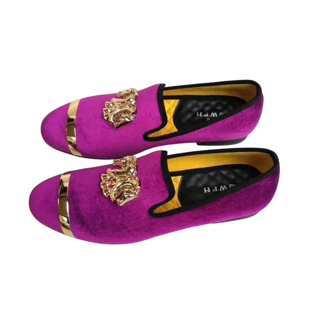 Men Party Dinner Formal Shoes Fashion Gentleman Wedding Dress Shoes For Men Casual Shoes Beige Velvet Loafers