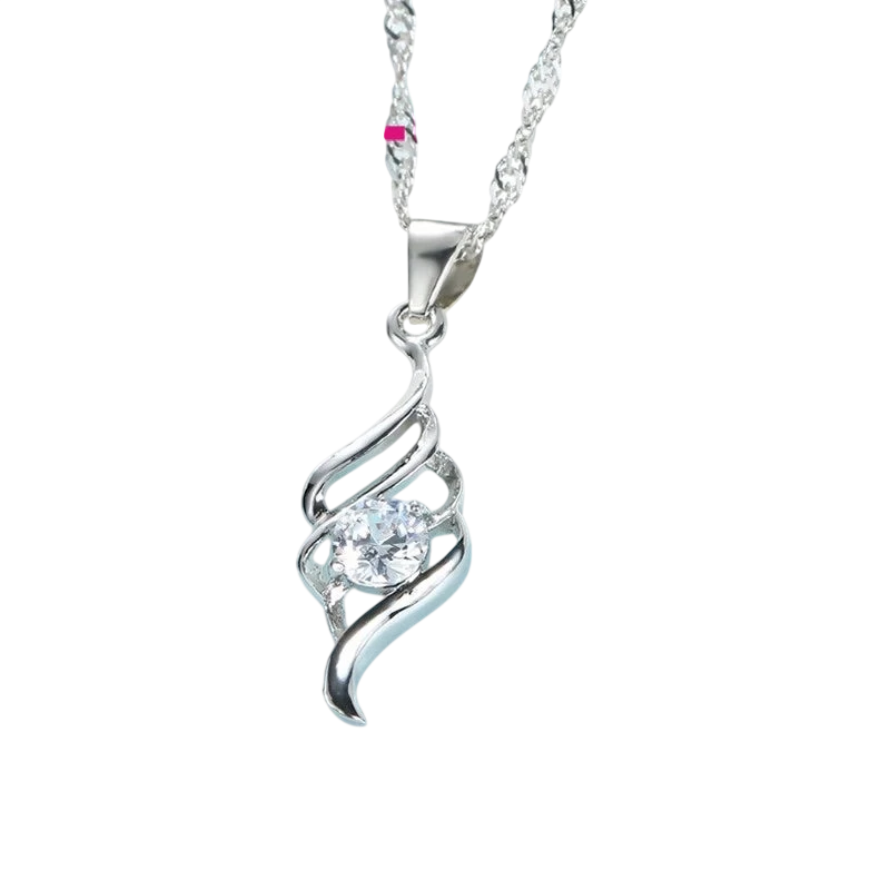 Jewelry Sets For Women Charms 925 Sterling Silver Color Pendant Necklace Hoop Earring Fashion Classic Collares Wedding Gift