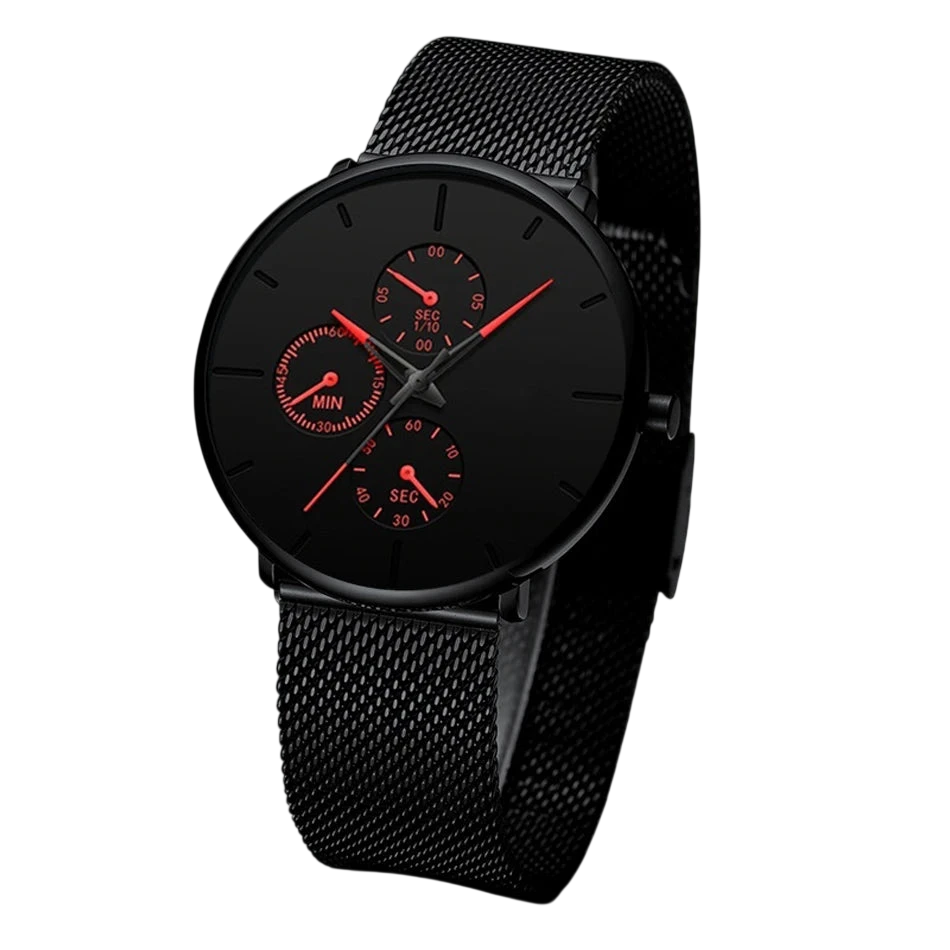2025 Mens Luxury Watches For Men Business Casual Ultra Thin Clock Male Stainless Steel Mesh Belt Quartz Watch Relogio Masculino