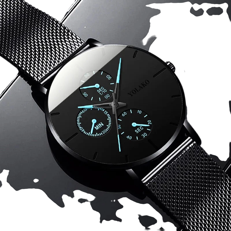 2025 Mens Luxury Watches For Men Business Casual Ultra Thin Clock Male Stainless Steel Mesh Belt Quartz Watch Relogio Masculino
