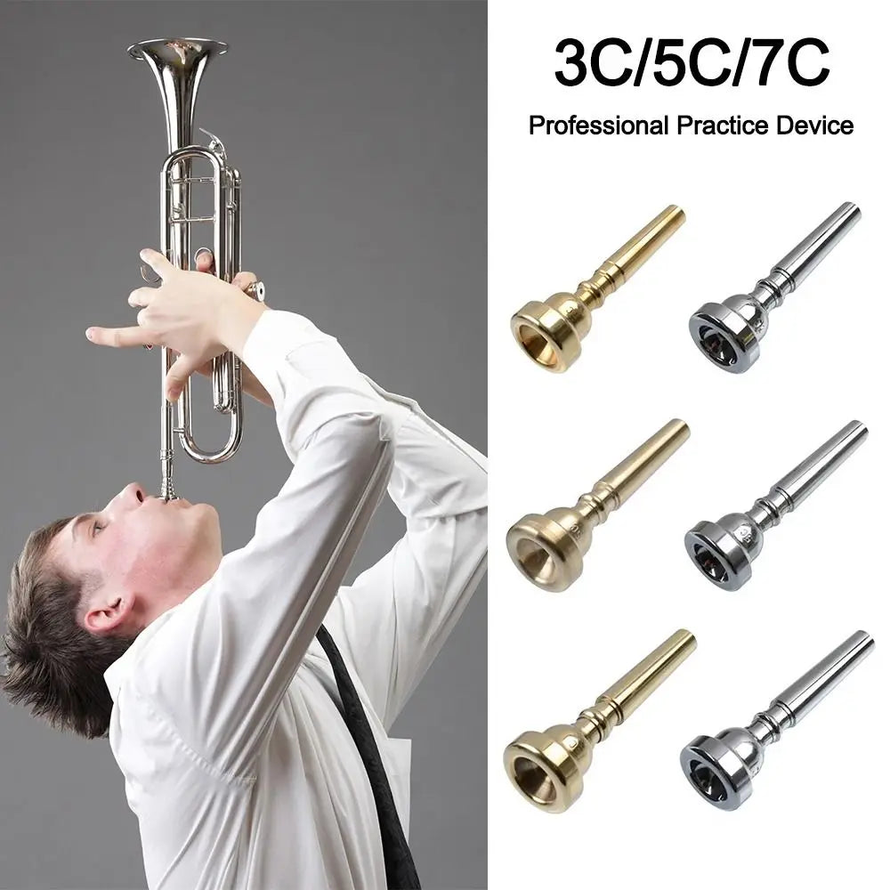 3C/5C/7C Trumpet Mouthpiece Universal Gold/Silver Professional Practice Device Brass Musical Instruments Accessories