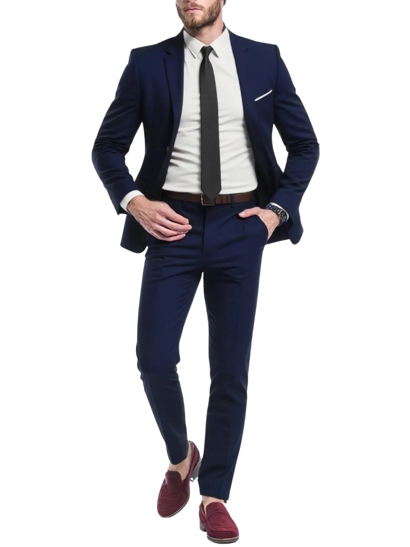 Mens Suit 2Pcs Set Stylish Jacket And Trousers Elegant Formal Wear For Wedding Party And Event
