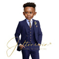 Suit Boys Wedding Tuxedo Beige Jacket Vest Pants 3 Piece Set Formal Clothes Holiday Party Blazer Kids Custom Outfit