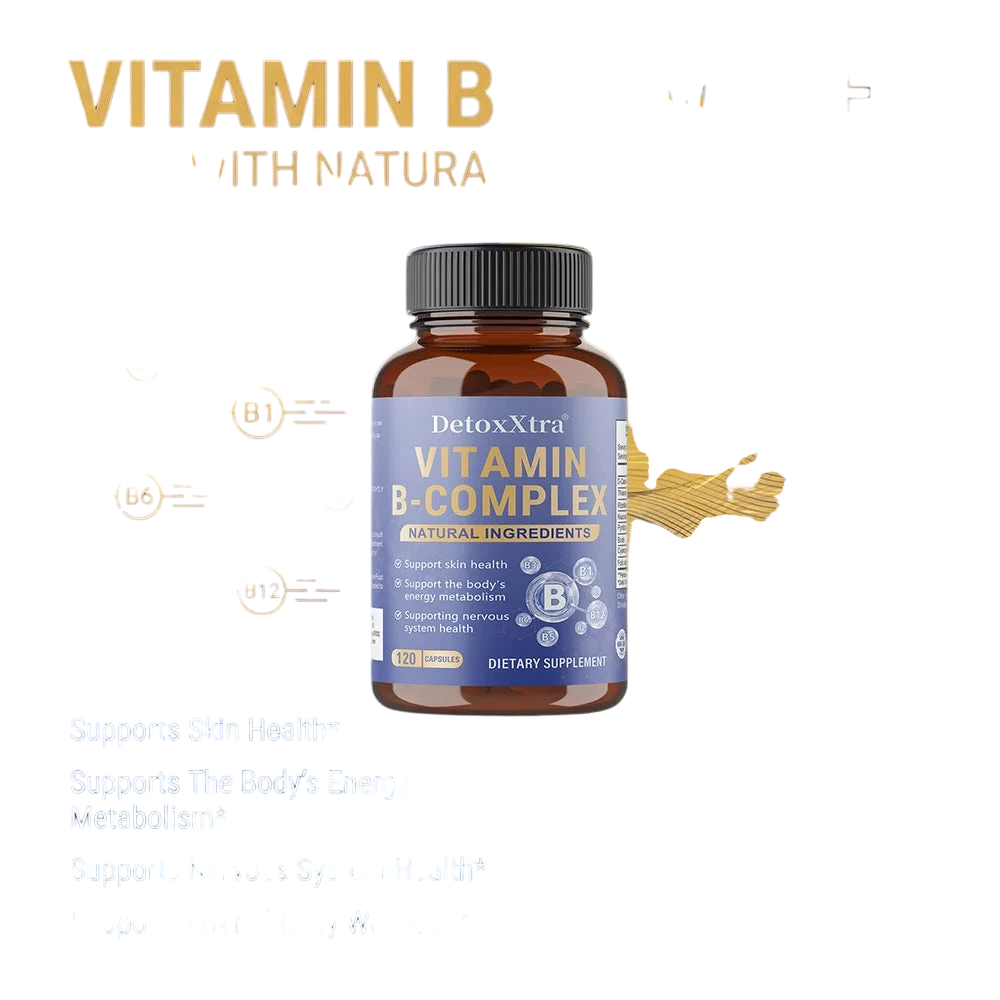 Vitamin B Complex Capsules Relieve Stress Energy Metabolism Nervous System Immune Wellness Support Vegetable Capsules