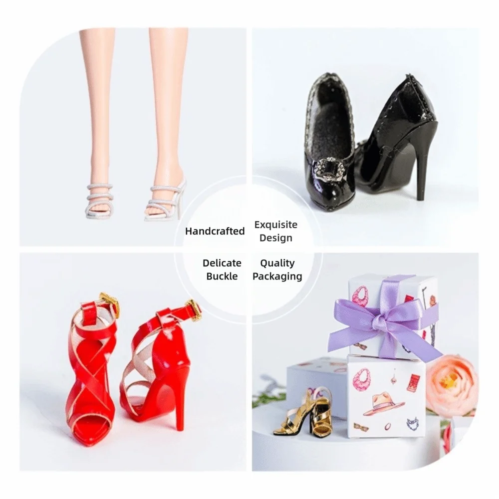 Dress Up Handmade Doll Shoes Exquisite 1/6 Supermodel Doll High Heels Doll Boots Doll Accessories
