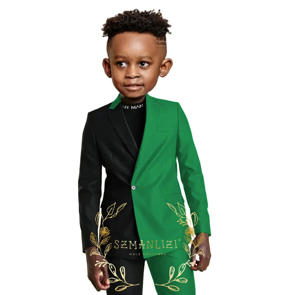Suits for Flower Boy Kids Formal Jacket Pants Wedding Tuxedo 2 Pieces Children Suit for Birthday Party Photograph Show