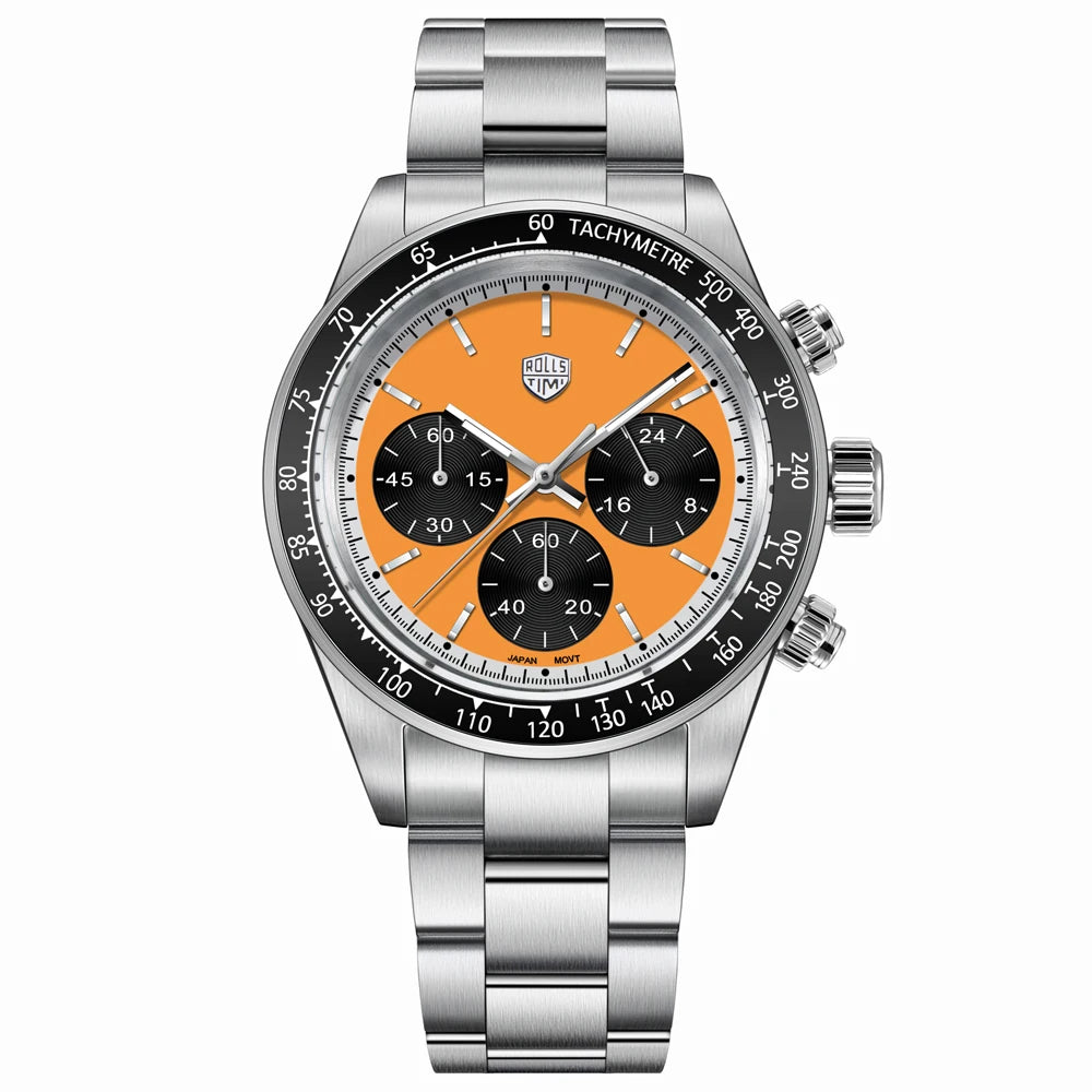 Men's Watch 2026 New RollsTimi Luxury Luminous Quartz Watches For Man Gift Waterproof Stainless Steel Chronograph Man Clocks