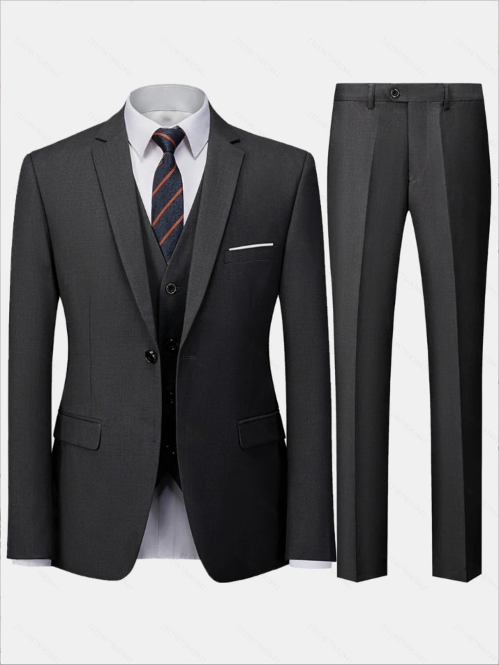 Men's Suit 2pcs Set, Elegant Formal Jacket And Pants, Great Wear for Wedding, Party And Formal Dinner