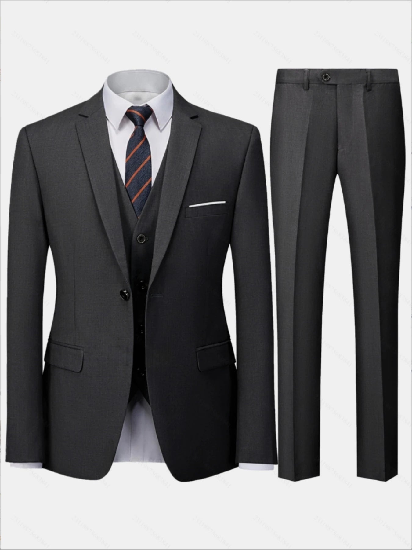 Men's Suit 2pcs Set, Elegant Formal Jacket And Pants, Great Wear for Wedding, Party And Formal Dinner