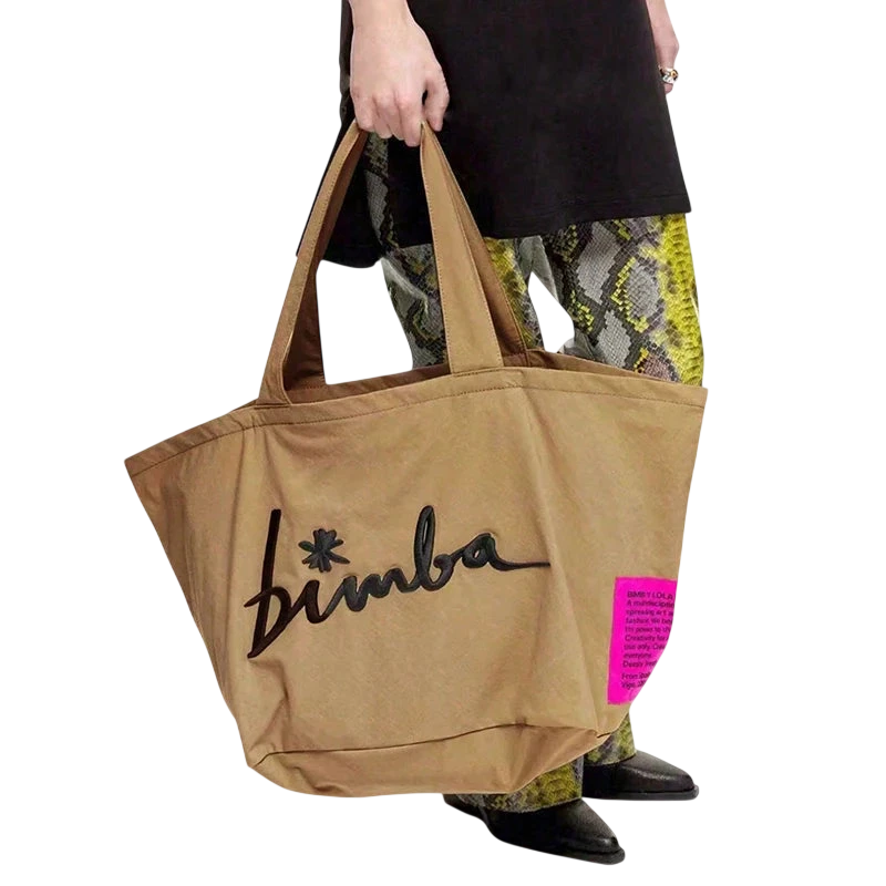 Fashionable And Simple Large Capacity Popular Solid Color Handbag Personalized And Multifunctional Casual Letter Embroidered Sh