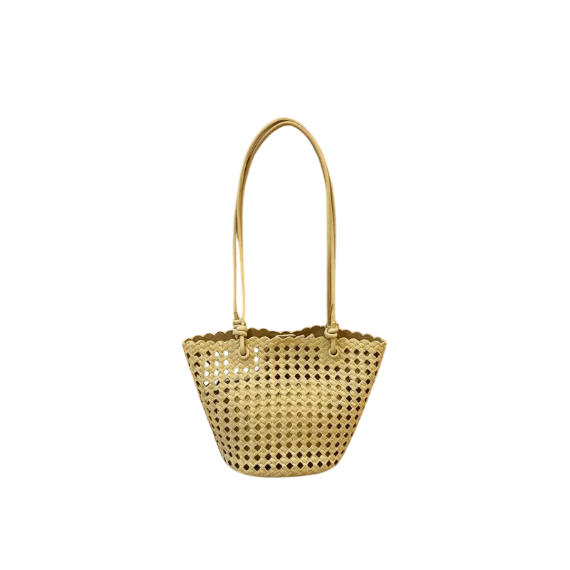 Womens Handbag Shoulder Bag 2026New Fashionable And Trendy Versatile Niche Hollow Woven Bag Vegetable Basket Bag Hand Held Un