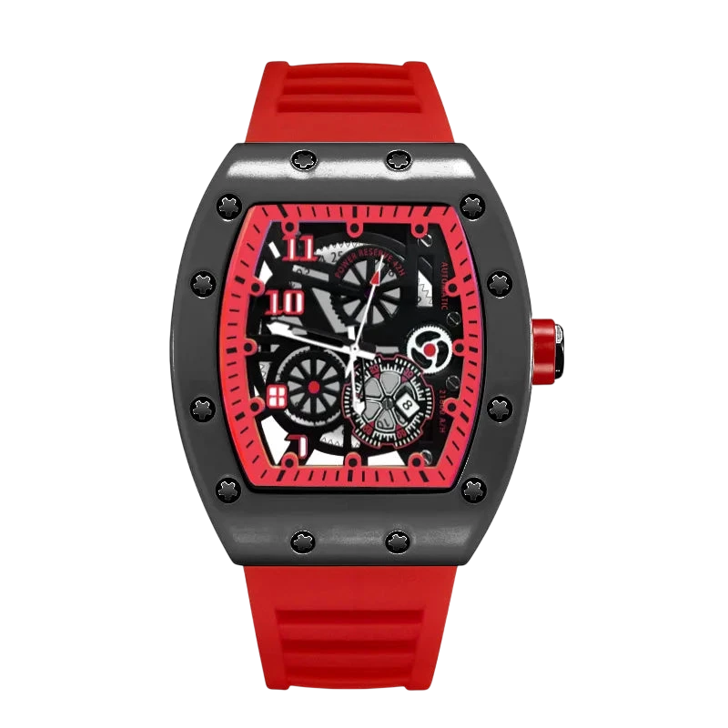 Mens Watch Sports Brand Fashion Trend Fully Automatic Quartz Wristwatch Hollow Waterproof Black Warrior Male Clock Watches
