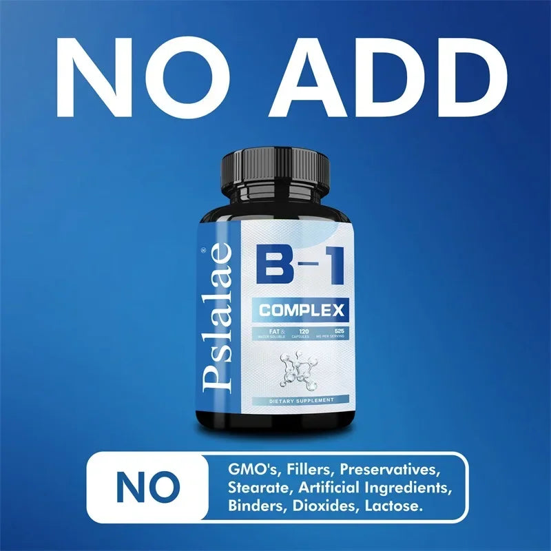 Vitamin B1 Complex - Fatigue, Digestion, Stress, Mood Formula, Boosts Energy and Metabolism