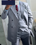 Suits for Men Slim Fit 3 Pieces Male Suit Jacket Vest with Pants Wedding Tuxedo