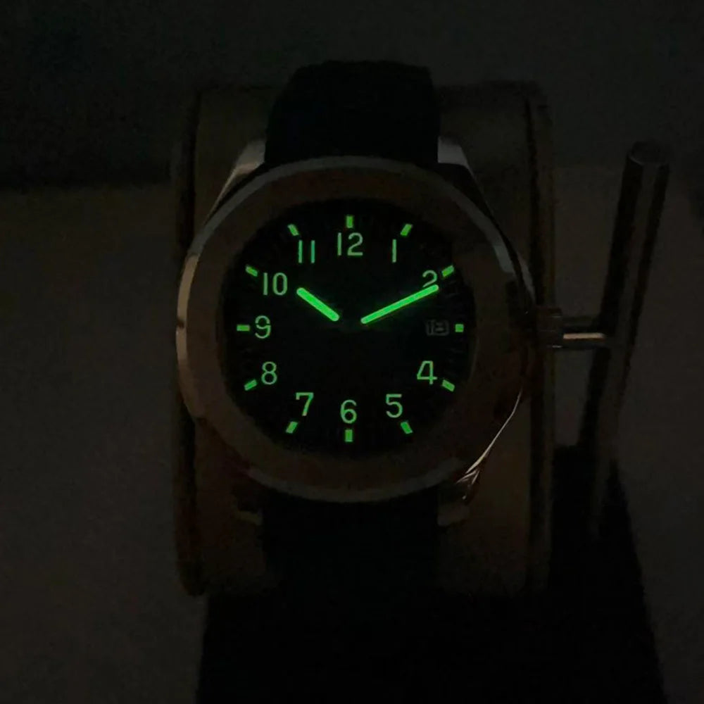 2025 New men's sports watch with rubber strap, automatic mechanical NH35 movement, waterproof stainless steel wristwatch for men
