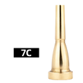 Gold Plated 7C Small Trumpet For Student Band School Beginner Trumpet Mouthpiece Musical Instrument Accessory Bullet Shaped Universal Labor Saving Mouthpiece