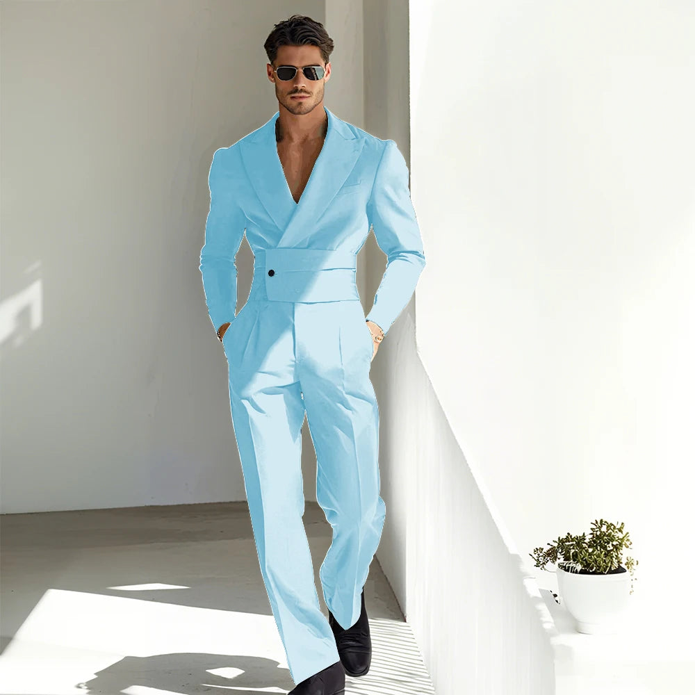 Sexy Men Suits Special Occasion Peak Lapel Skim High Quality Strong 2 Pieces Jacket Pants Banquet Business Luxuery Male Clothing