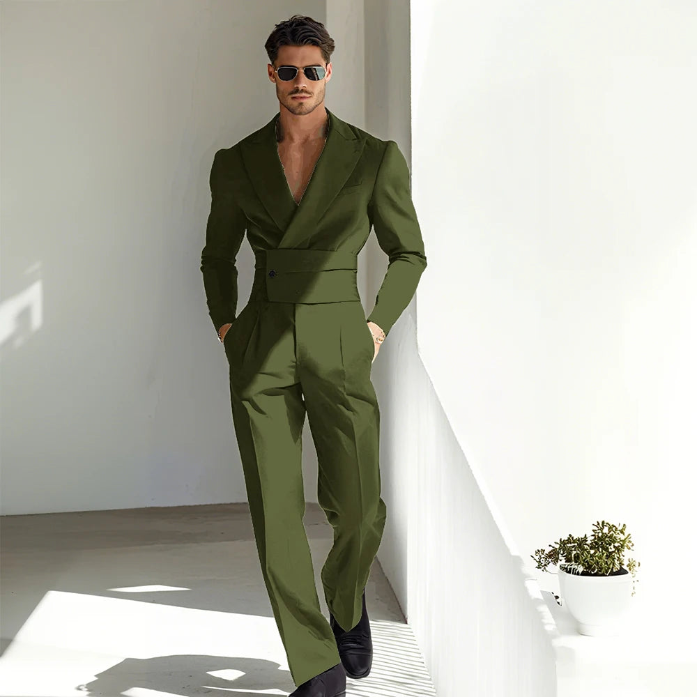 Sexy Men Suits Special Occasion Peak Lapel Skim High Quality Strong 2 Pieces Jacket Pants Banquet Business Luxuery Male Clothing
