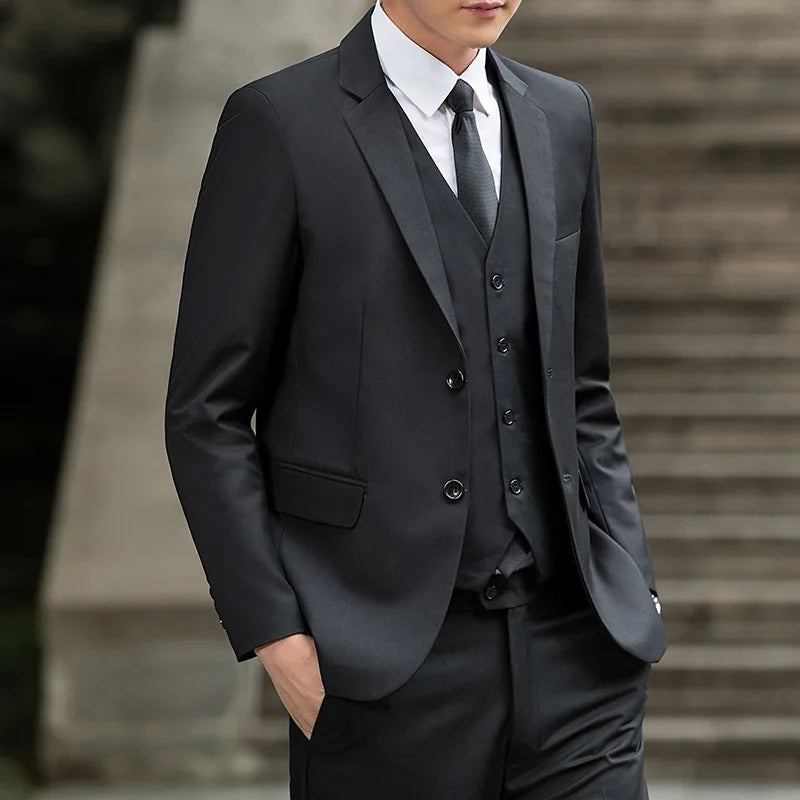 Suits Men's Fashionable Banquet Tailored Solid-color Dance Singer Trend Host Casual Wedding Banquet Dress Male Star Performance