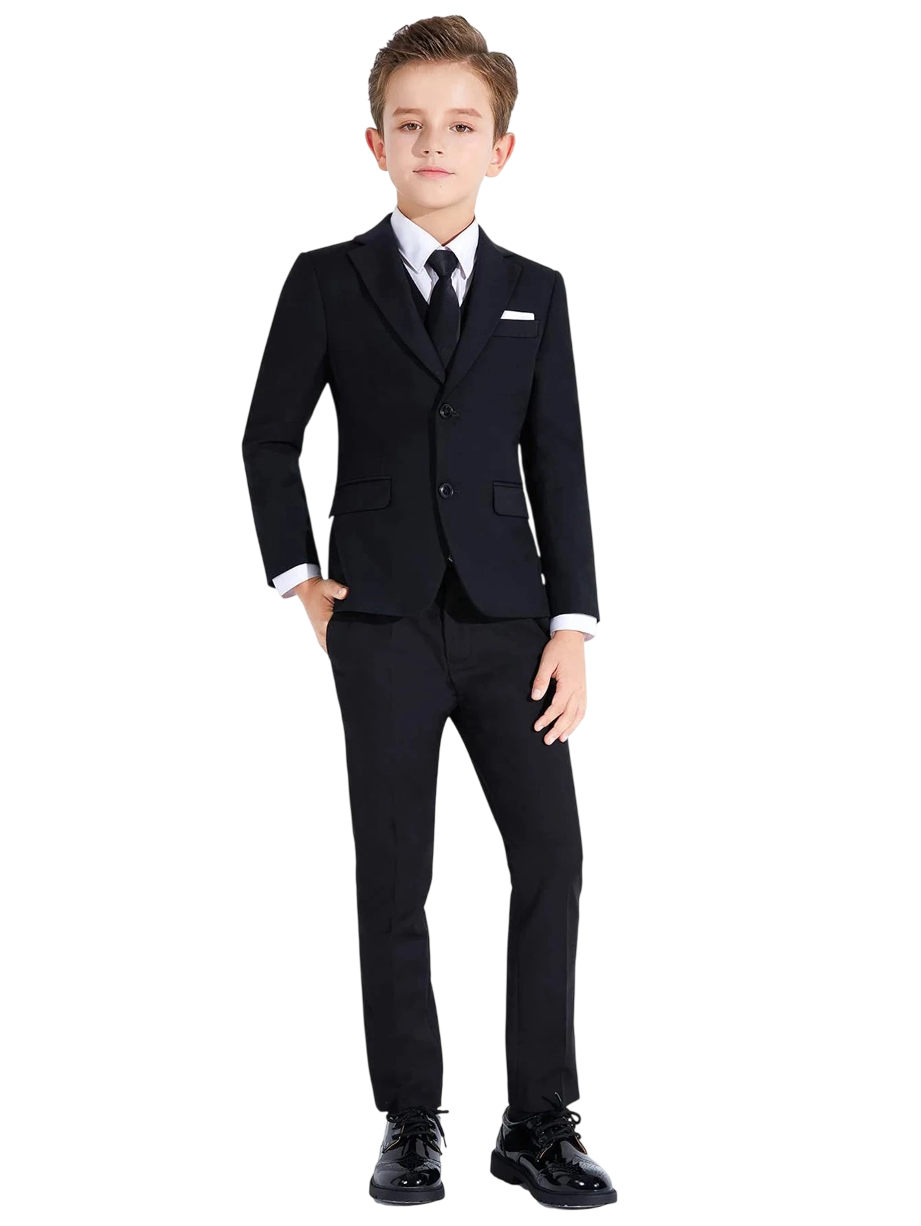 Boys Suits Colorful Formal Suits 5 Piece Slim Fit Dresswear Suit Set School Uniforms 1