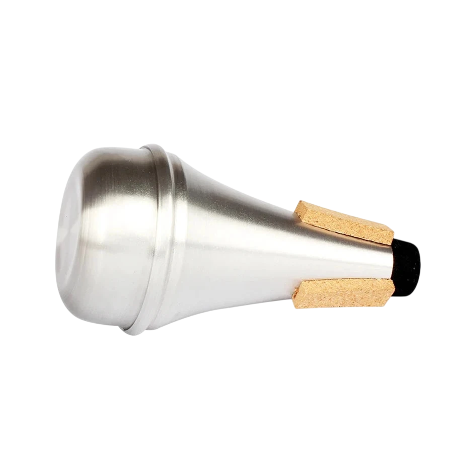 Mute For Trumpet Aluminium Silver Portable Straight Trumpets Mute For Jazz Instrument Practice Beginner
