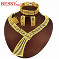 Exaggerate Statement Big Jewelry Set Dubai African Luxury 18K Gold Plated Women Jewellery Set Wedding Party Gift 2025 Trendy New