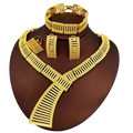 Exaggerate Statement Big Jewelry Set Dubai African Luxury 18K Gold Plated Women Jewellery Set Wedding Party Gift 2025 Trendy New