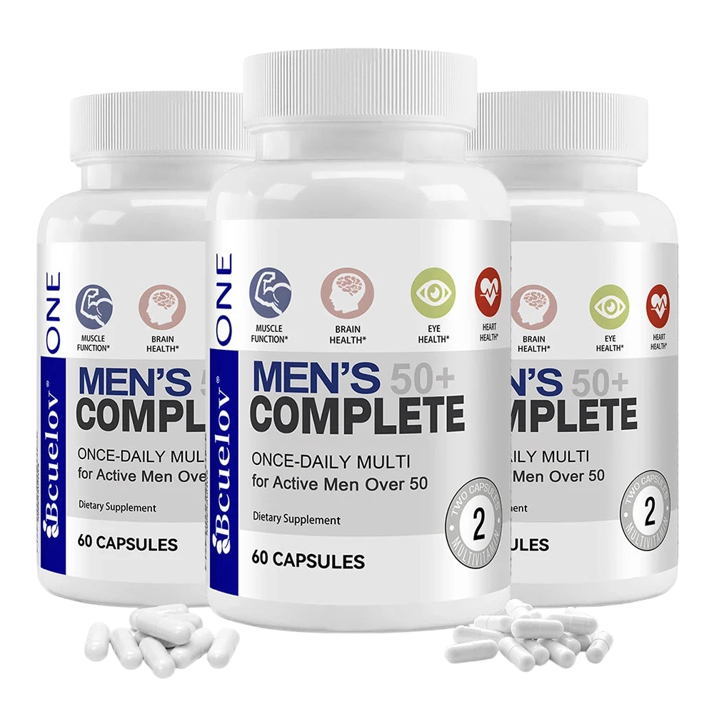 Mens Multivitamin For 50 High Potency Formula For Brain Eye Heart Health For Brain Eye Heart Health 120 Capsules